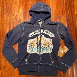 TRUE RELIGION MEN BIG T HOODIE JACKET SIZE LARGE